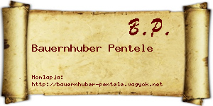Bauernhuber Pentele névjegykártya